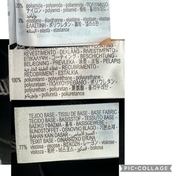 Zara metallic silver liquid foil mid rise slim fit leggings pants Sz XS NWT - Picture 10 of 12